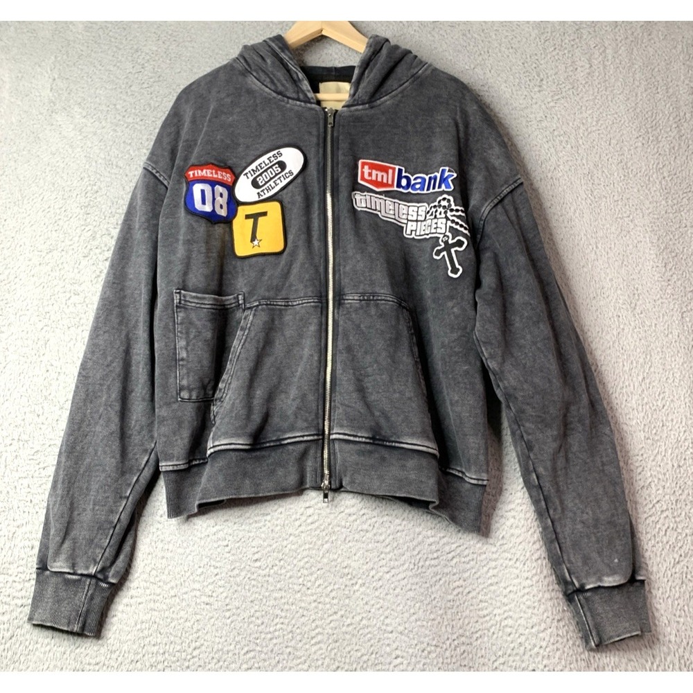Streetwear Jacket By Timeless Mens Medium Timless Pieces Hoodie Charcoal Grey